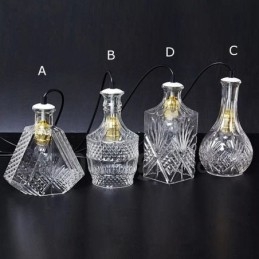Lampada a sospensione rustica in vetro da caffè, 1 luce