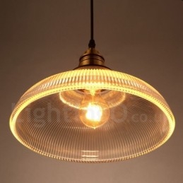 Lampada a sospensione in vetro vintage da 1 luce