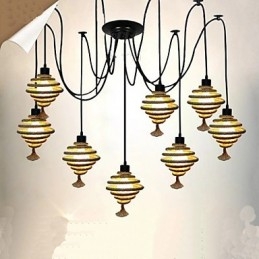 Lampadario a nido d'ape in stile retrò in stile nordico. Lampadario The Heavenly Maids Scatter Blossoms.