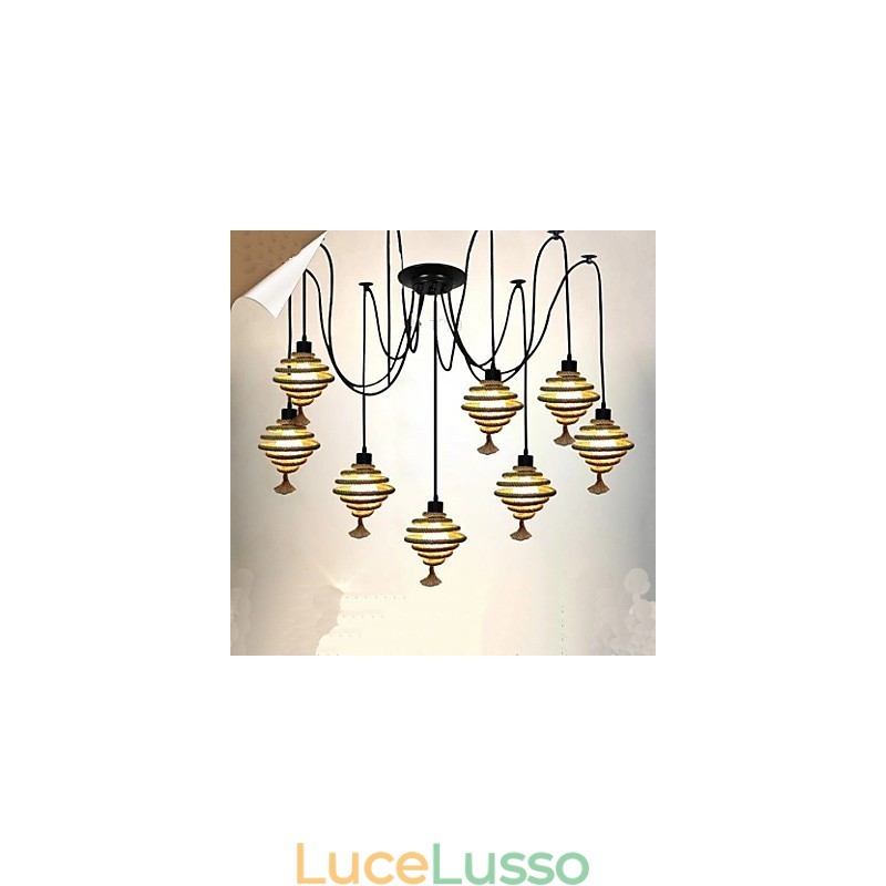 Lampadario a nido d'ape in stile retrò in stile nordico. Lampadario The Heavenly Maids Scatter Blossoms.