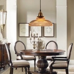 Lampada a sospensione in vetro vintage da 1 luce