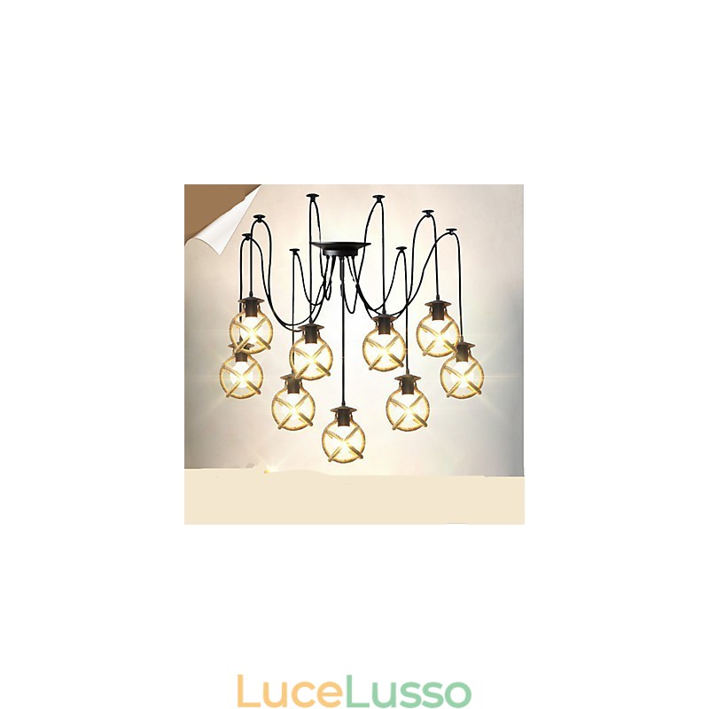 Lampada a corda Lampadario Abbigliamento lungo Creativo Le fanciulle celesti spargono fiori. Lampada ragno