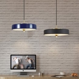 Lampada a sospensione moderna contemporanea di lusso con paralume in vetro
