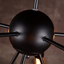 Lampadario creativo in nichel spazzolato a 8 luci