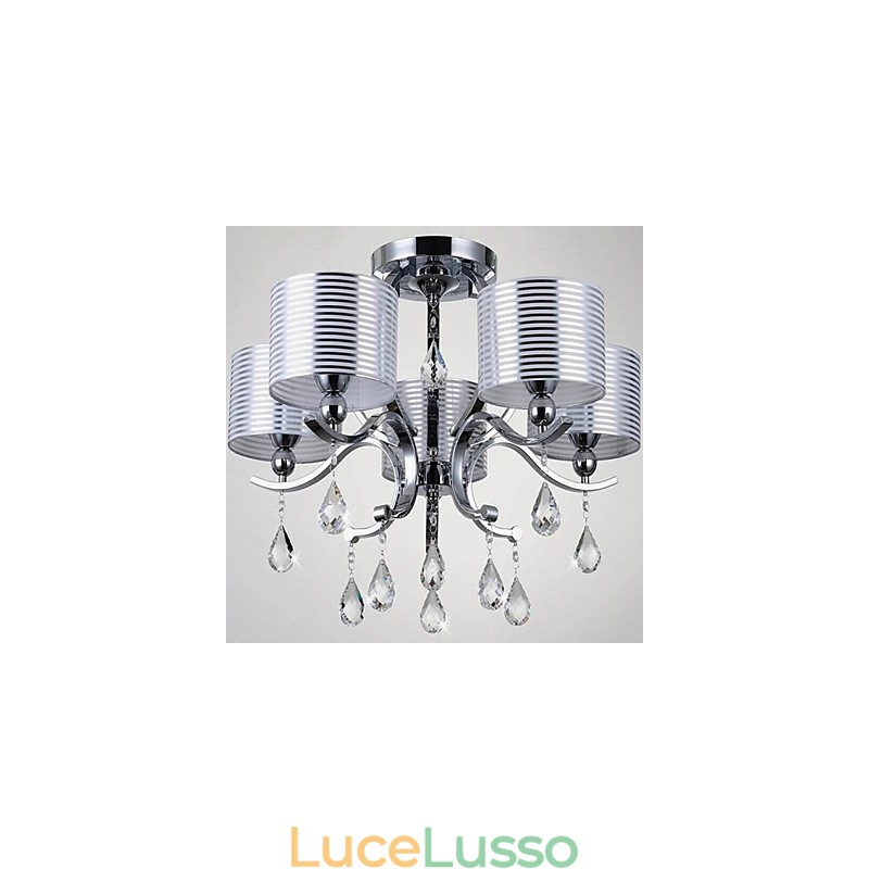 Lampadario moderno in cristallo K9 a 6 luci