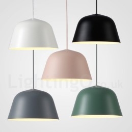 Lampada a sospensione moderna contemporanea in acciaio con paralume in lega di alluminio