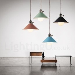Lampada a sospensione moderna contemporanea in acciaio con paralume in acciaio