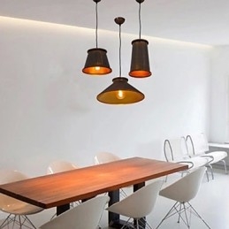 Lampadario Mini Stile Moderno Contemporaneo Metallo 3 Luci Lampada a Sospensione