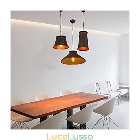 Lampadario Mini Stile Moderno Contemporaneo Metallo 3 Luci Lampada a Sospensione Lampadario Mini Stile Moderno Contemporaneo Metallo 3 Luci Lampada a Sospensione