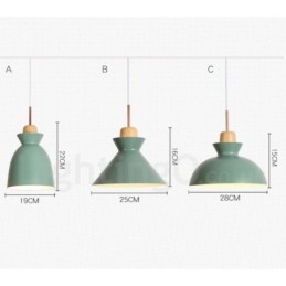 Lampada a sospensione moderna contemporanea in acciaio con paralume in lega di alluminio