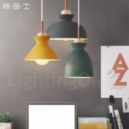Lampada a sospensione moderna contemporanea in acciaio con paralume in lega di alluminio
