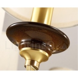 Lampadario a sospensione in ottone rustico retrò da 15 luci con paralume in vetro