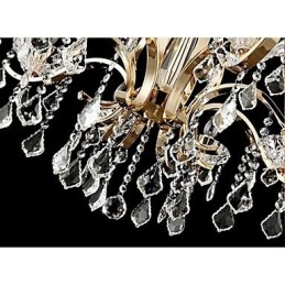 Lampadario in cristallo di ferro battuto dorato di alta qualità 8 luci