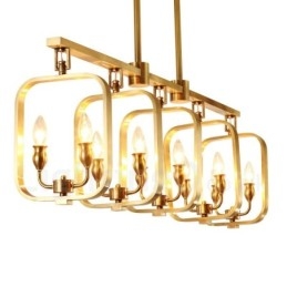 Lampadario a sospensione in ottone rustico retrò di lusso