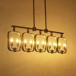 Lampadario a sospensione in ottone rustico retrò di lusso