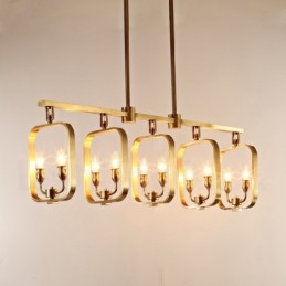 Lampadario a sospensione in ottone rustico retrò di lusso