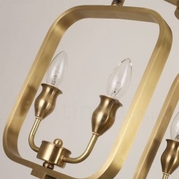 Lampadario a sospensione in ottone rustico retrò di lusso