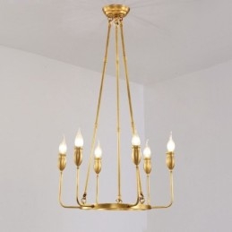 Lampadario a sospensione in ottone rustico retrò da 6 e 8 luci