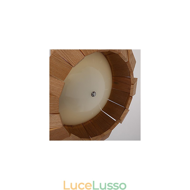 Lampadario Country Legno Bambù