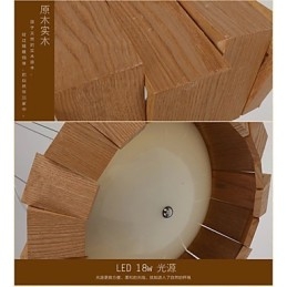 Lampadario Country Legno Bambù