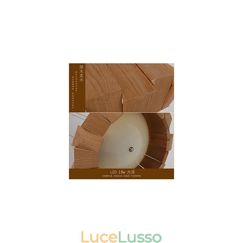 Lampadario Country Legno Bambù