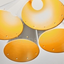 Lampadario a sospensione in lega di alluminio rustico retrò a 4 luci con paralume in lega di alluminio