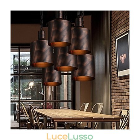 Lampadario rustico Lodge Drum Metal Pendant Light Lampadario rustico Lodge Drum Metal Pendant Light