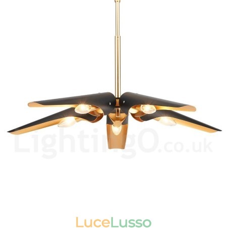 Lampadario a sospensione in lega di alluminio rustico retrò a 5 luci con paralume in lega di alluminio Lampadario a sospensione in lega di alluminio rustico retrò a 5 luci con paralume in lega di alluminio