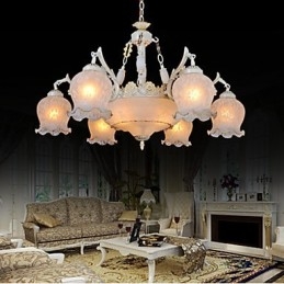 Lampadario Bianco Europeo Retro Classico