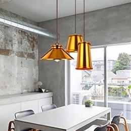 Lampadario Mini Stile Moderno Contemporaneo Metallo 3 Luci Lampada a Sospensione