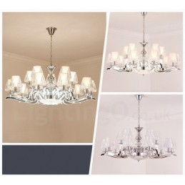 Lampadario a sospensione in cristallo di lusso rustico retrò con paralume in vetro