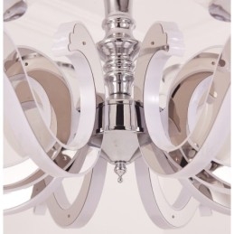 Lampadario a sospensione moderno contemporaneo di lusso a 8 luci con paralume in vetro