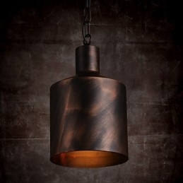 Lampadario rustico Lodge Drum Metal Pendant Light