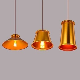 Lampadario Mini Stile Moderno Contemporaneo Metallo 3 Luci Lampada a Sospensione