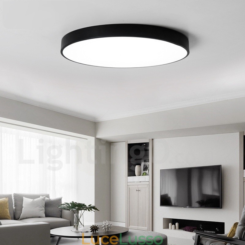 Plafoniere da soffitto in stile nordico moderno contemporaneo dimmerabili ultra sottili con paralume in acrilico con telecomando, utilizzabili anche come applique