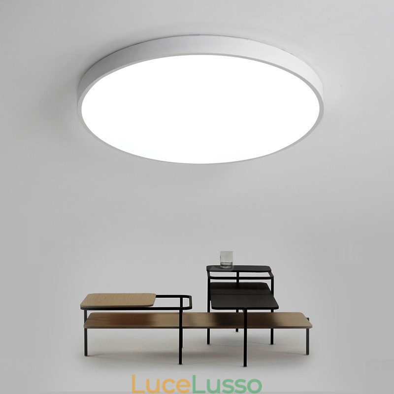 Plafoniere da soffitto in stile nordico moderno contemporaneo dimmerabili ultra sottili con paralume in acrilico con telecomando, utilizzabili anche come applique