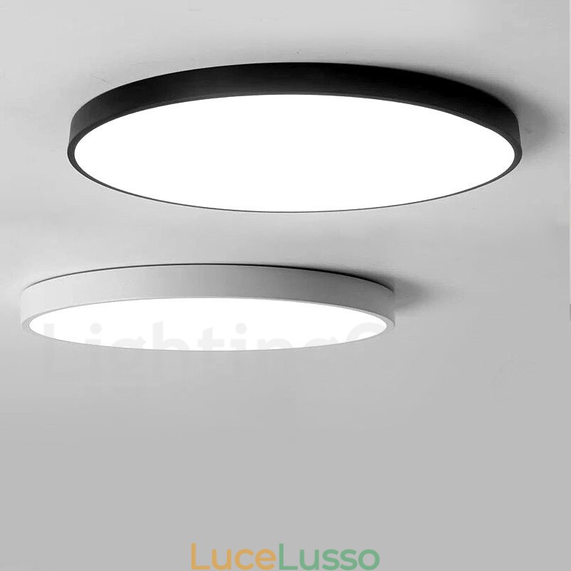 Plafoniere da soffitto in stile nordico moderno contemporaneo dimmerabili ultra sottili con paralume in acrilico con telecomando, utilizzabili anche come applique