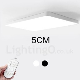 Plafoniere da soffitto dimmerabili in stile nordico moderno e contemporaneo con paralume in acrilico e telecomando