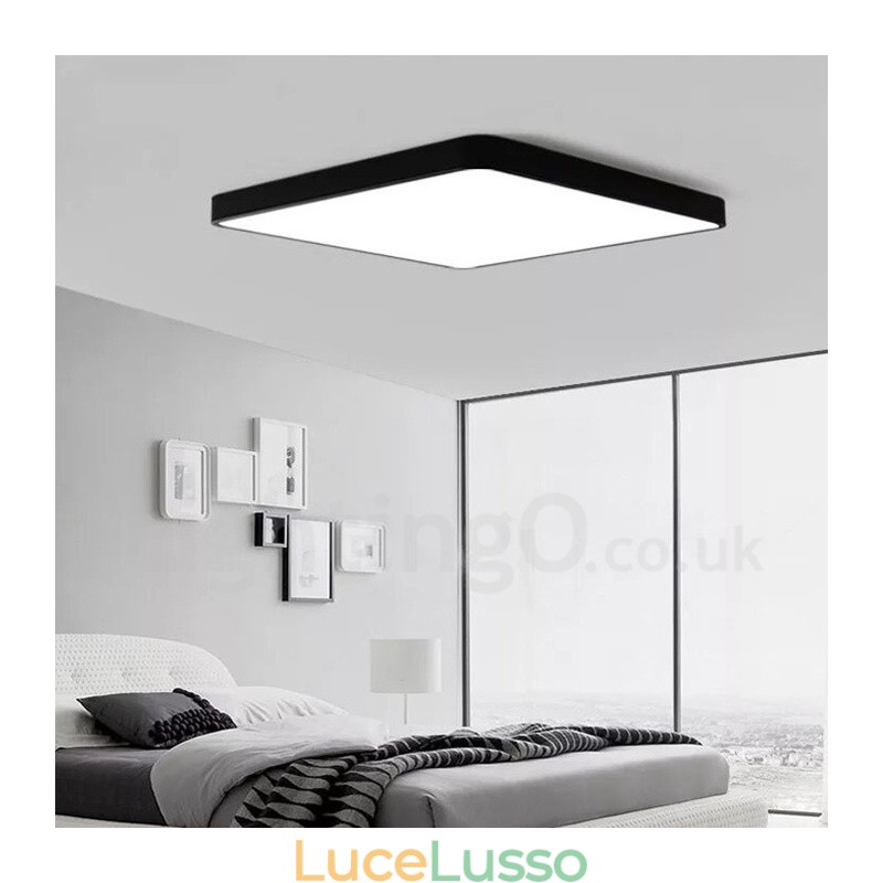 Plafoniere da soffitto dimmerabili in stile nordico moderno e contemporaneo con paralume in acrilico e telecomando