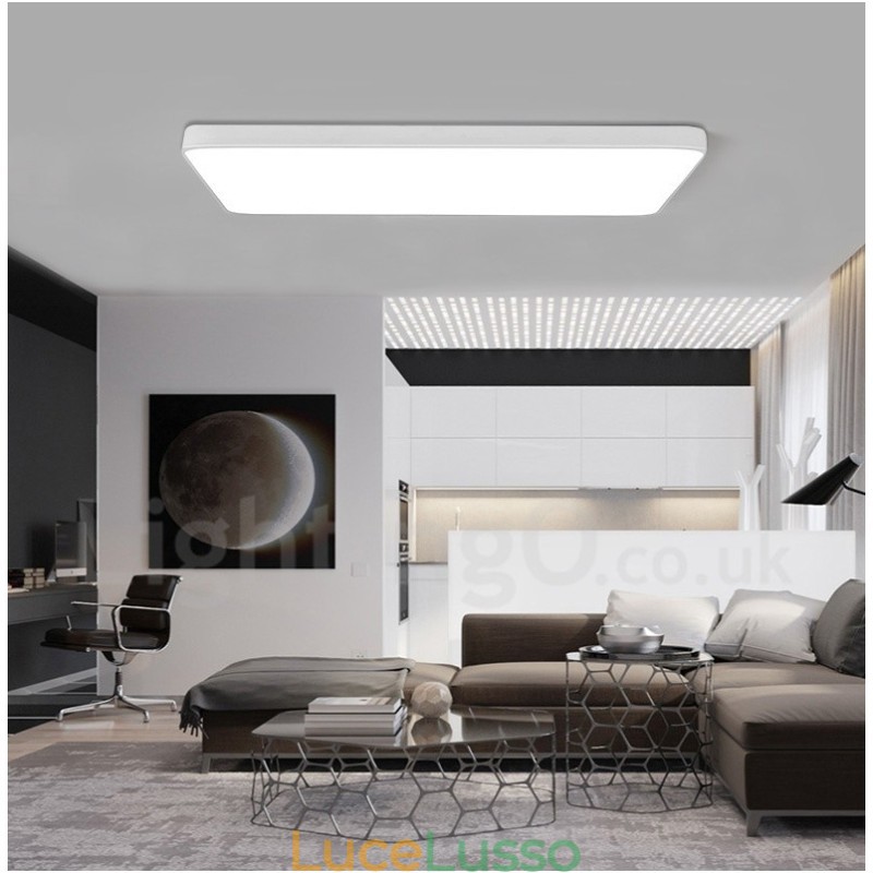 Plafoniere da soffitto dimmerabili in stile nordico moderno e contemporaneo con paralume in acrilico e telecomando