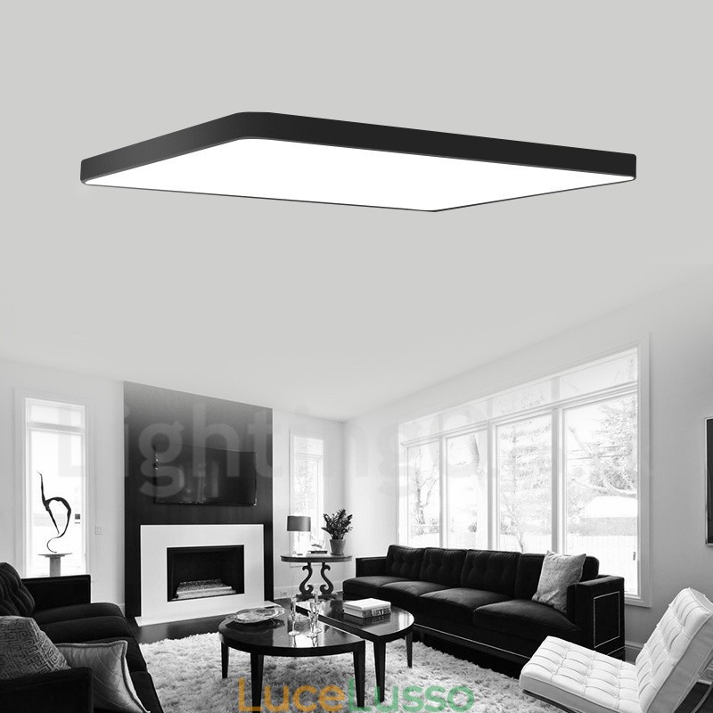 Plafoniere da soffitto dimmerabili in stile nordico moderno e contemporaneo con paralume in acrilico e telecomando