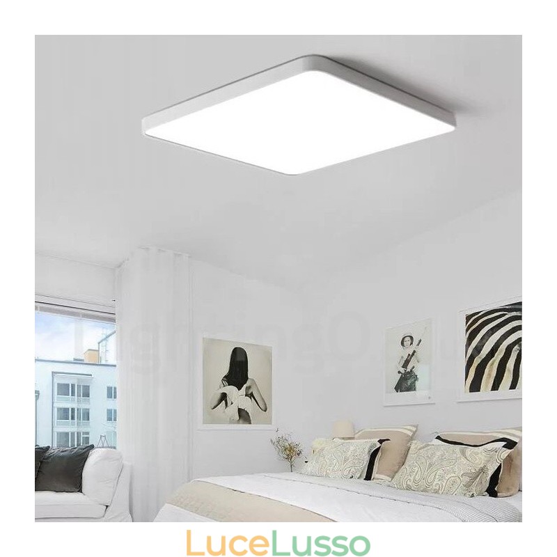 Plafoniere da soffitto dimmerabili in stile nordico moderno e contemporaneo con paralume in acrilico e telecomando