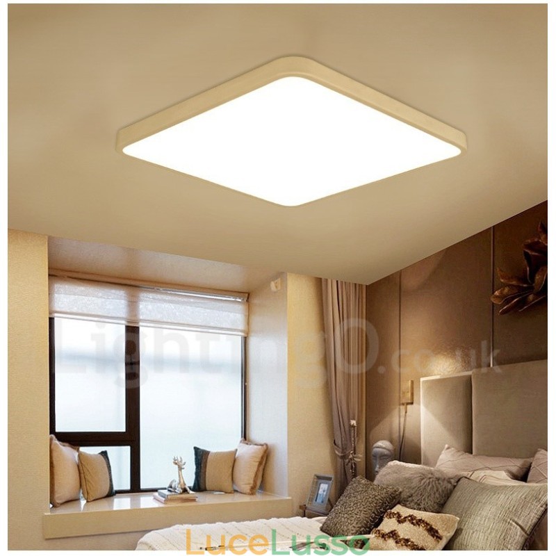 Plafoniere da soffitto dimmerabili in stile nordico moderno e contemporaneo con paralume in acrilico e telecomando