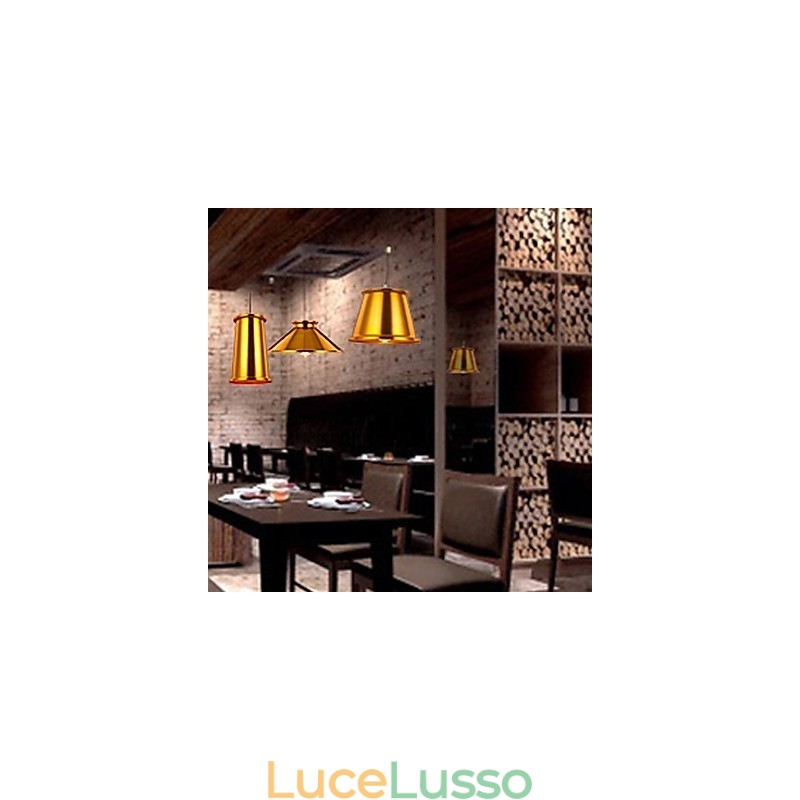 Lampadario Mini Stile Moderno Contemporaneo Metallo 3 Luci Lampada a Sospensione