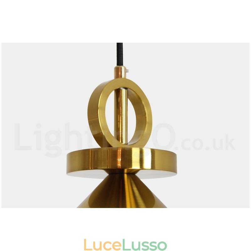 Lampada a sospensione moderna contemporanea in stile nordico con salite e discese, in rame puro, lampada da soffitto in ottone