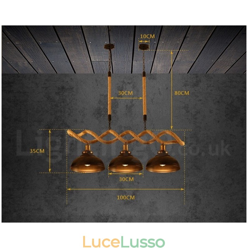 Lampada a sospensione a 3 luci da soffitto
