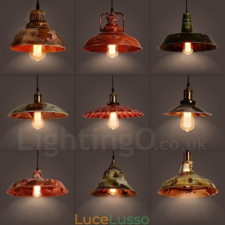 1 luce rustica Lodge retrò vintage lampada a sospensione loft 1 luce rustica Lodge retrò vintage lampada a sospensione loft