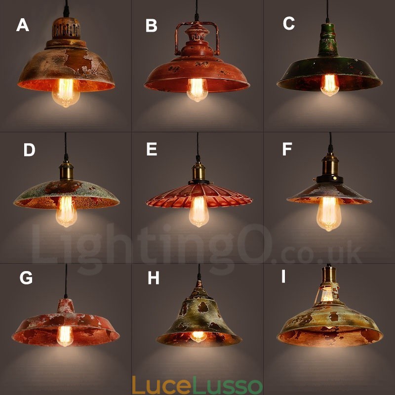 1 luce rustica Lodge retrò vintage lampada a sospensione loft
