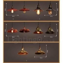 1 luce rustica Lodge retrò vintage lampada a sospensione loft
