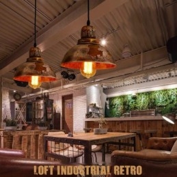 1 luce rustica Lodge retrò vintage lampada a sospensione loft
